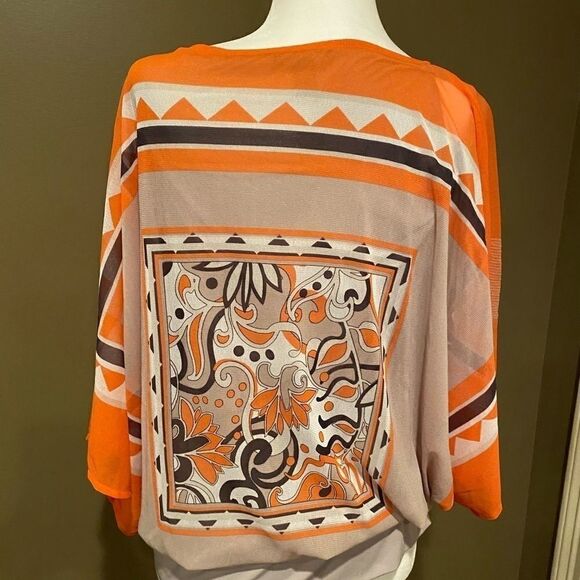 Alfani Boho Shirt Size Medium Bat Wing - Picture 3 of 7